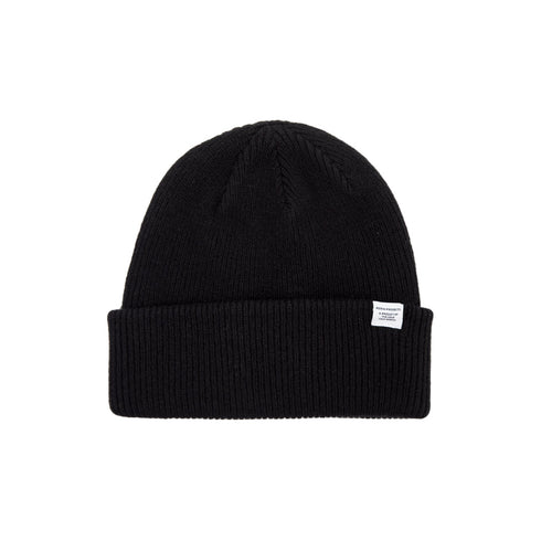 Norse Projects Merino Lambswool Beanie Black N95-05699999 Degli Uberti